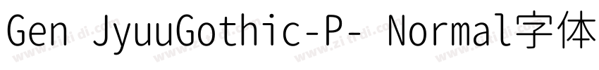 Gen JyuuGothic-P- Normal字体字体转换
